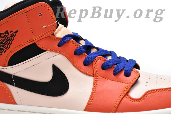 Top Version Air Jordan 1 Mid Team Orange Black 852542-800 - Image 11