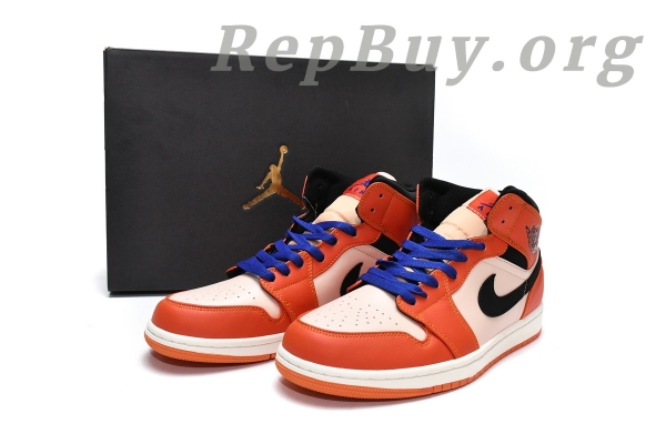 Top Version Air Jordan 1 Mid Team Orange Black 852542-800 - Image 17