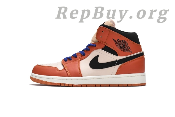 Top Version Air Jordan 1 Mid Team Orange Black 852542-800