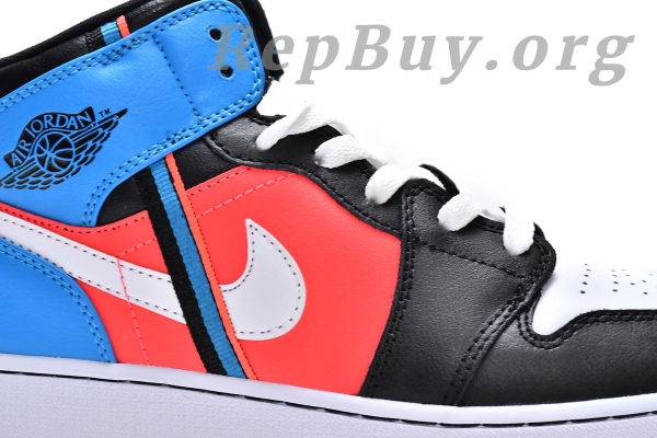 Top Version Air Jordan 1 Mid Tri Color Ribbons (GS) CV4891-001 - Image 11