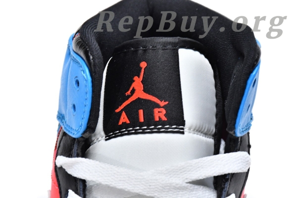 Top Version Air Jordan 1 Mid Tri Color Ribbons (GS) CV4891-001 - Image 14