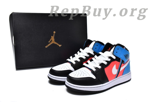 Top Version Air Jordan 1 Mid Tri Color Ribbons (GS) CV4891-001 - Image 18