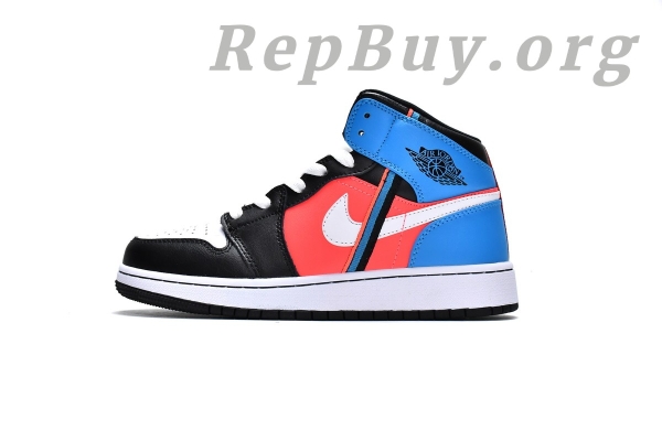 Top Version Air Jordan 1 Mid Tri Color Ribbons (GS) CV4891-001