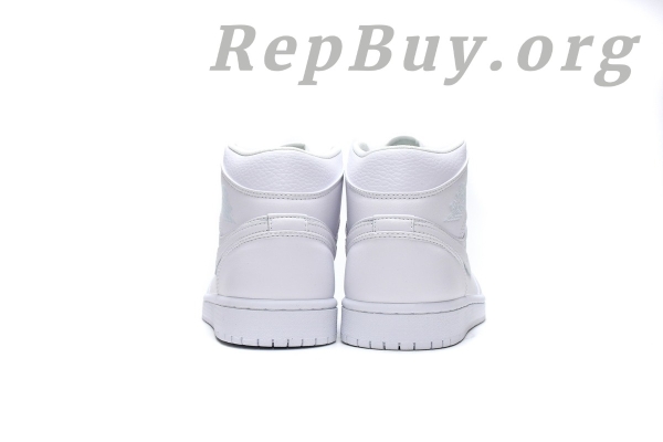 Top Version Air Jordan 1 Mid Triple White (2019) 554724-129 - Image 5
