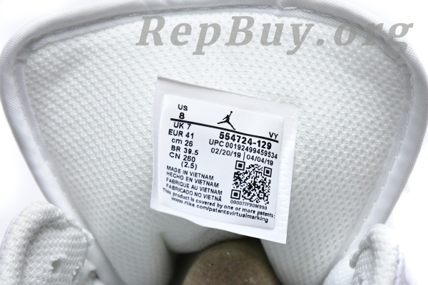 Top Version Air Jordan 1 Mid Triple White (2019) 554724-129 - Image 7