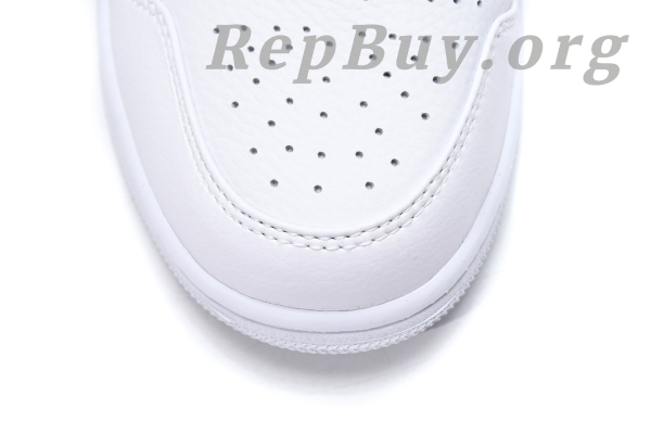 Top Version Air Jordan 1 Mid Triple White (2019) 554724-129 - Image 16