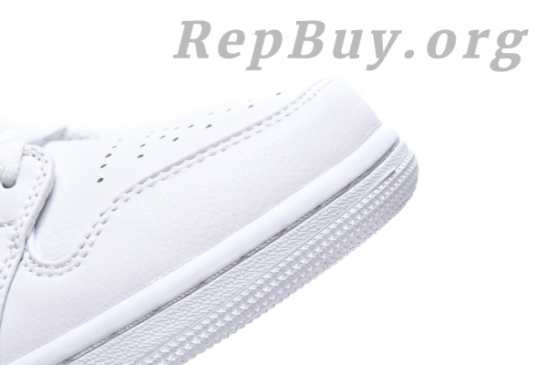 Top Version Air Jordan 1 Mid Triple White (2019) 554724-129 - Image 12