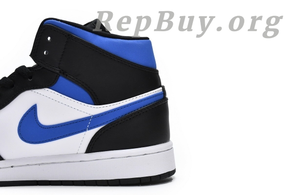 Top Version Air Jordan 1 Mid White Black Racer Blue 554724-140 - Image 9