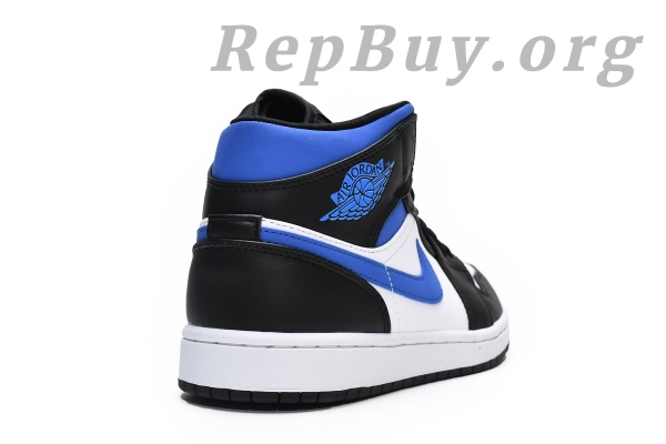 Top Version Air Jordan 1 Mid White Black Racer Blue 554724-140 - Image 10
