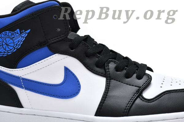 Top Version Air Jordan 1 Mid White Black Racer Blue 554724-140 - Image 11