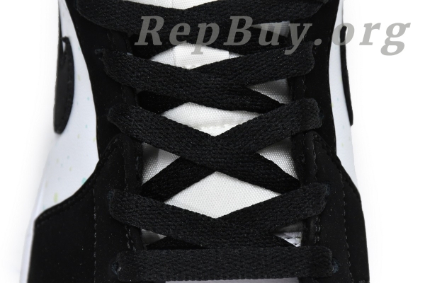 Top Version Air Jordan 1 Mid White Black Teal Tint (GS) BQ6931-103 - Image 13