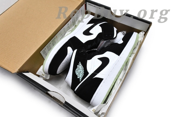 Top Version Air Jordan 1 Mid White Black Teal Tint (GS) BQ6931-103 - Image 15