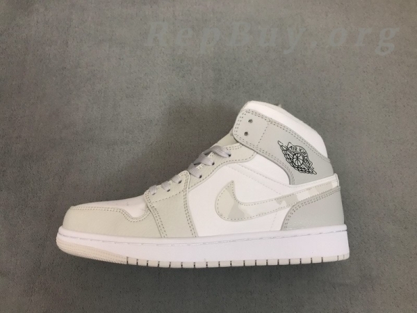 Top Version Air Jordan 1 Mid White Camo DC9035-100