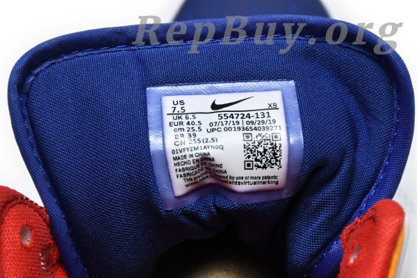 Top Version Air Jordan 1 Mid Royal Blue Laser Orange 554724-131 - Image 6