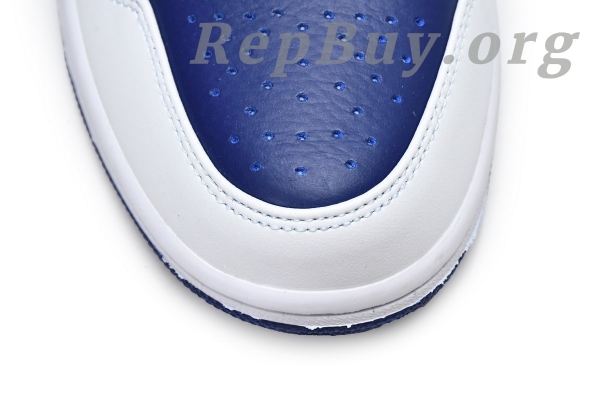 Top Version Air Jordan 1 Mid Royal Blue Laser Orange 554724-131 - Image 14