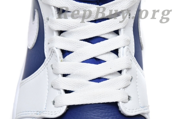 Top Version Air Jordan 1 Mid Royal Blue Laser Orange 554724-131 - Image 13