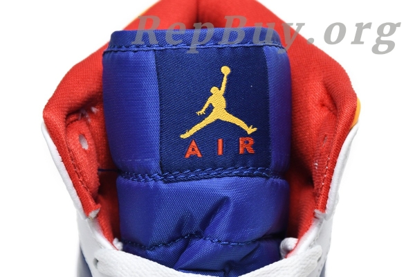 Top Version Air Jordan 1 Mid Royal Blue Laser Orange 554724-131 - Image 12