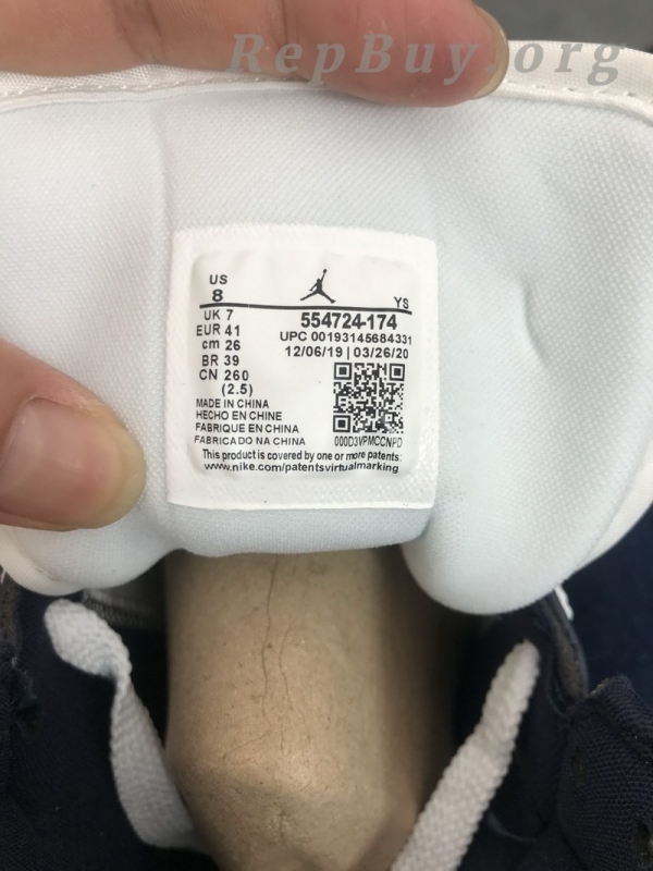 Top Version Air Jordan 1 Mid White Metallic Gold Obsidian 554724-174 - Image 10