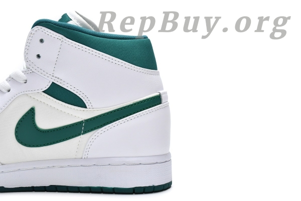 Top Version Air Jordan 1 Mid White Mystic Green CD6759-103 - Image 10