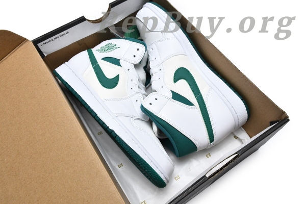 Top Version Air Jordan 1 Mid White Mystic Green CD6759-103 - Image 17