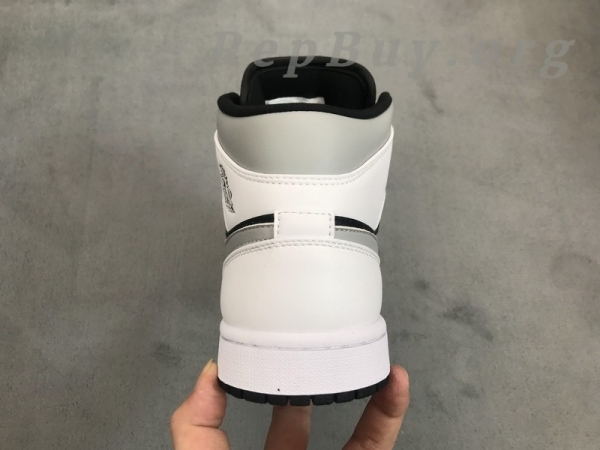 Top Version Air Jordan 1 Mid White Shadow 554724-073 - 图片 6
