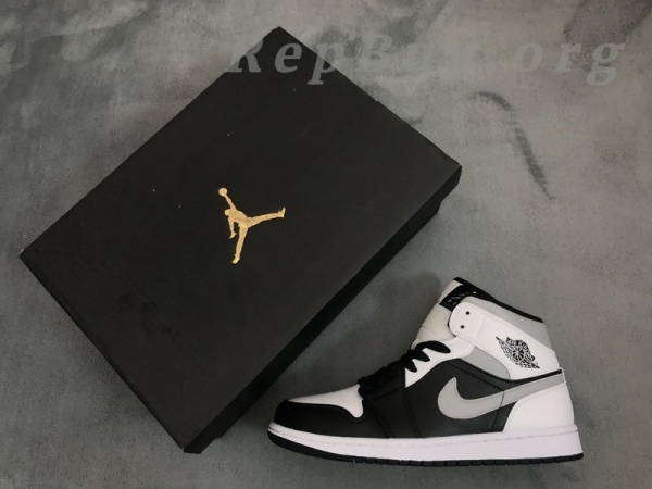 Top Version Air Jordan 1 Mid White Shadow 554724-073 - 图片 10
