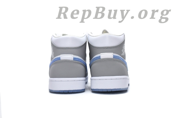 Top Version Air Jordan 1 Mid Wolf Grey Aluminum (W) BQ6472-105 - 图片 5