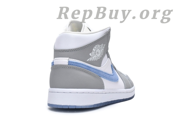 Top Version Air Jordan 1 Mid Wolf Grey Aluminum (W) BQ6472-105 - 图片 10