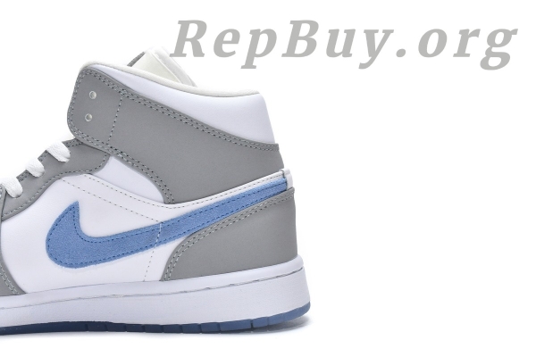 Top Version Air Jordan 1 Mid Wolf Grey Aluminum (W) BQ6472-105 - 图片 9