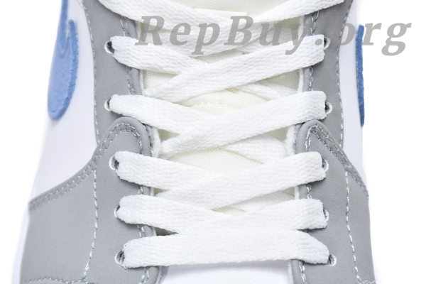 Top Version Air Jordan 1 Mid Wolf Grey Aluminum (W) BQ6472-105 - 图片 14