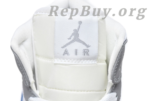 Top Version Air Jordan 1 Mid Wolf Grey Aluminum (W) BQ6472-105 - 图片 13