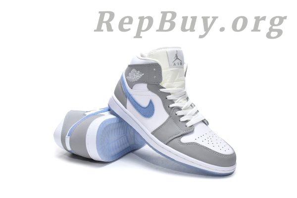 Top Version Air Jordan 1 Mid Wolf Grey Aluminum (W) BQ6472-105 - 图片 18