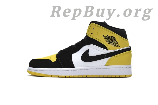 Top Version Air Jordan 1 Mid Yellow Toe Black 852542-071 - Image 2