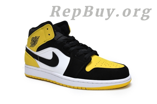Top Version Air Jordan 1 Mid Yellow Toe Black 852542-071 - Image 3