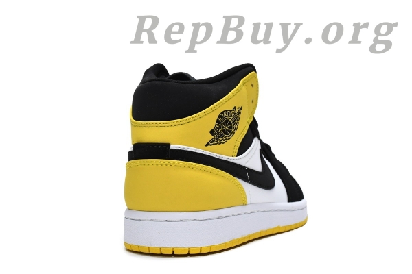 Top Version Air Jordan 1 Mid Yellow Toe Black 852542-071 - Image 10