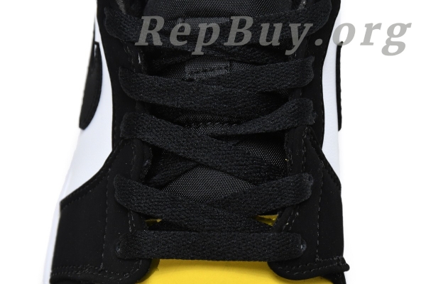 Top Version Air Jordan 1 Mid Yellow Toe Black 852542-071 - Image 14