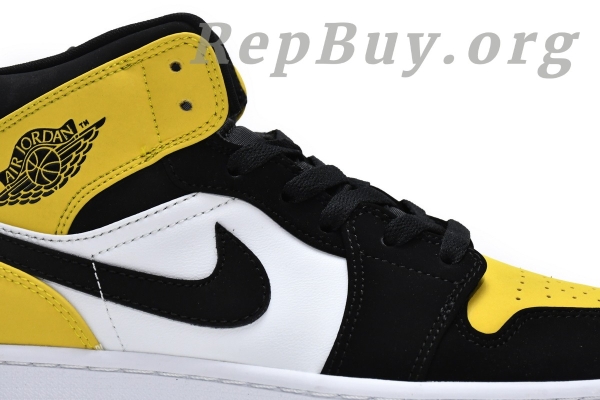 Top Version Air Jordan 1 Mid Yellow Toe Black 852542-071 - Image 11