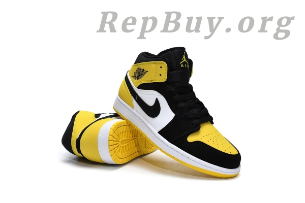 Top Version Air Jordan 1 Mid Yellow Toe Black 852542-071 - Image 18