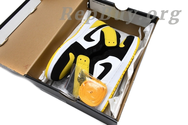 Top Version Air Jordan 1 Mid Yellow Toe Black 852542-071 - Image 16
