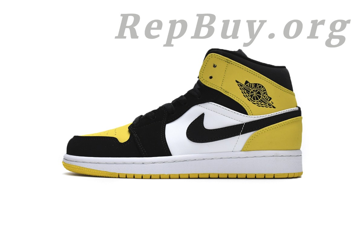 Best Top Version Air Jordan 1 Mid Yellow Toe Black 852542-071 Replica