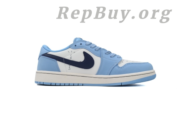 Top Version Air Jordan 1 Retro Low Golf Travis Scott Blue DM7688-400 - Image 2