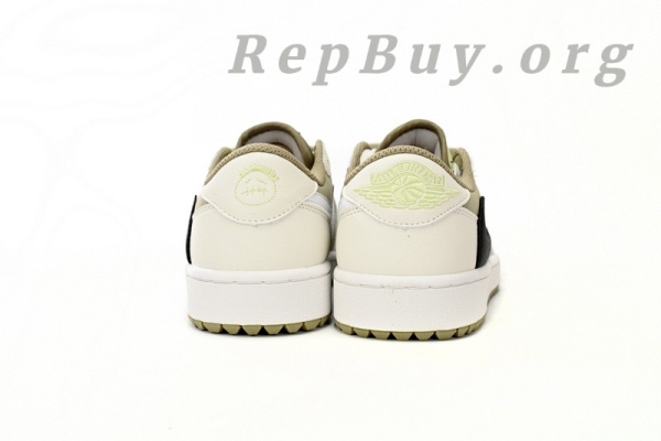 Top Version Air Jordan 1 Retro Low Golf Travis Scott Neutral Olive FZ3124-200 - Image 3