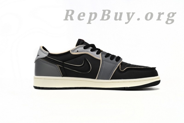 Top Version Jordan 1 Low OG EX Black Smoke Grey DV0982-006 - Image 3
