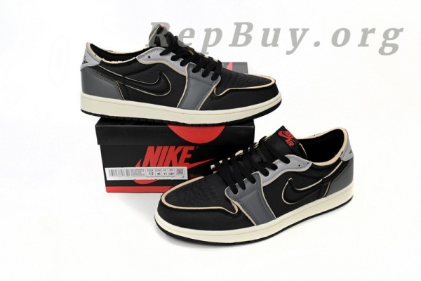 Top Version Jordan 1 Low OG EX Black Smoke Grey DV0982-006 - Image 13
