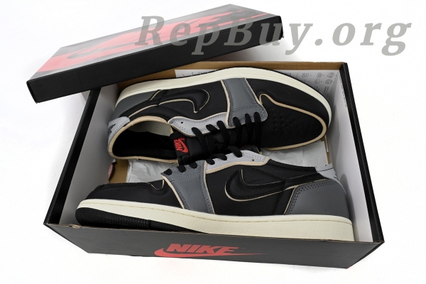 Top Version Jordan 1 Low OG EX Black Smoke Grey DV0982-006 - Image 15