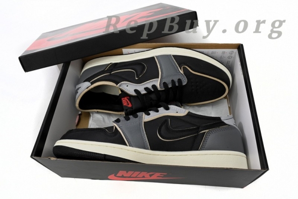 Top Version Jordan 1 Low OG EX Black Smoke Grey DV0982-006 - Image 16