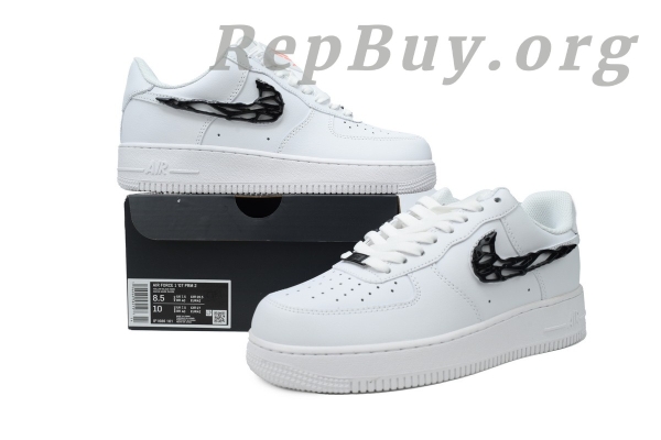 Top Version Nike Air Force 1 '07 LX, Molten Metal Swoosh Pack Black, High Quality Replica Nike Shoes, Best Replica Air Force 1, IF1686-101, Perfect Copy Nike Sneakers, 1:1 Replica AF1, Premium Fake Nike Shoes
