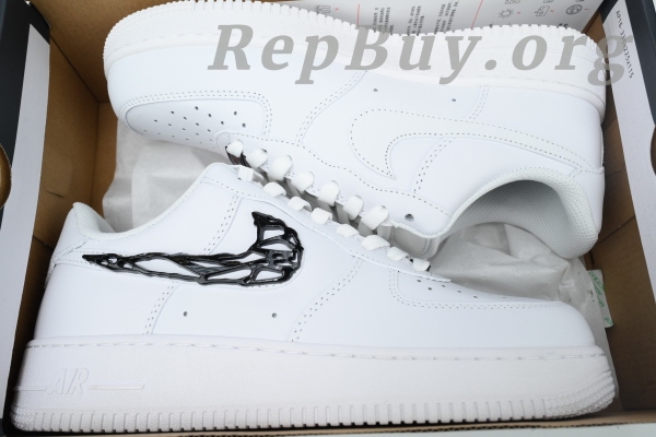 Top Version Nike Air Force 1 '07 LX, Molten Metal Swoosh Pack Black, High Quality Replica Nike Shoes, Best Replica Air Force 1, IF1686-101, Perfect Copy Nike Sneakers, 1:1 Replica AF1, Premium Fake Nike Shoes