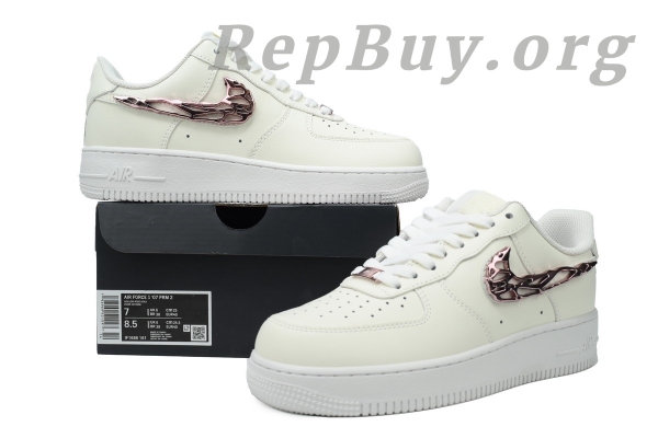 Top Version Nike Air Force 1 '07 LX, High Quality Replica Nike Shoes, Molten Metal Swoosh Pack Pink, Best AF1 Replica, IF1686-161, Premium Copy Sneakers, 1:1 Replica Nike Air Force 1