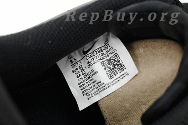 Top Version Nike Air Force 1 Low Black CW2288-001 - 图片 4